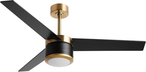 Smart WIFI Deckenventilator in Weiß Schwarz Gold 52 Zoll Vollhelligkeit