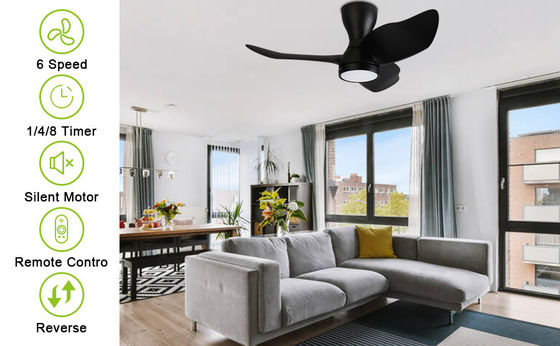 Stilvoller 36-Zoll-Gleichstrom-Motor-Deckenventilator mit intelligenter Steuerung und Alexa / Google Assistant kompatibel