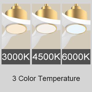 52 Deckenventilator mit dimmbarem Licht ABS Warm Weiß Natürliches Weiß Kühl Weiß