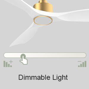 52 Deckenventilator mit dimmbarem Licht ABS Warm Weiß Natürliches Weiß Kühl Weiß