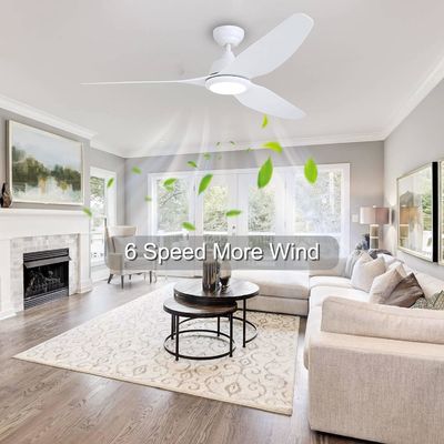 56 Zoll leise Deckenventilator mit Gleichstrommotor und Beleuchtung