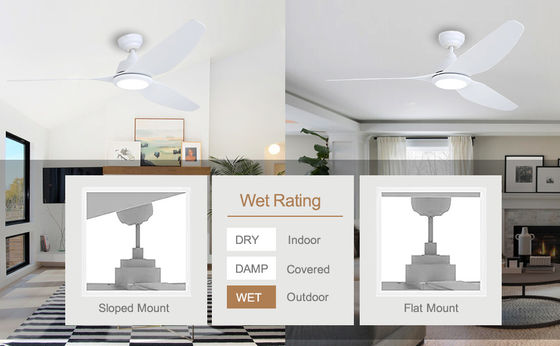 56 Zoll leise Deckenventilator mit Gleichstrommotor und Beleuchtung