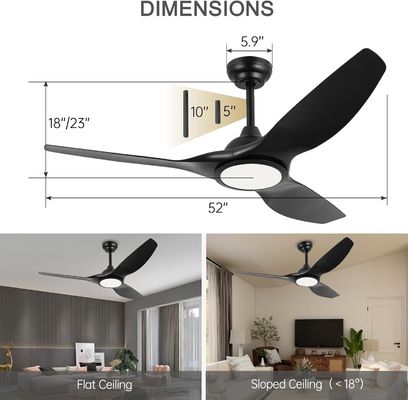 52-Zoll-Ventilator mit Licht 3 Farbtemperatur für Schlafzimmer