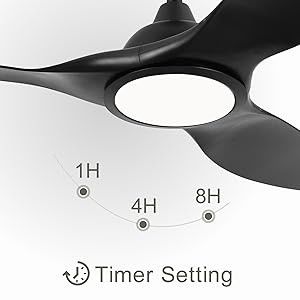 52-Zoll-Ventilator mit Licht 3 Farbtemperatur für Schlafzimmer