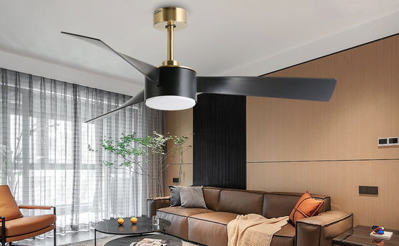 Intelligente Energieeinsparung 52 Zoll Deckenventilator Beleuchtung in Schwarz