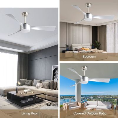 52-Zoll-Silber-Deckenventilator mit Fernbedienung
