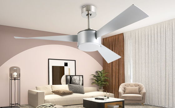 52-Zoll-Silber-Deckenventilator mit Fernbedienung