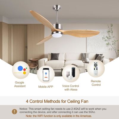 Weiß Schwarz Gold 52 Deckenventilator mit leichten 6-Gang-Gleichstrommotor