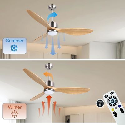 Weiß Schwarz Gold 52 Deckenventilator mit leichten 6-Gang-Gleichstrommotor