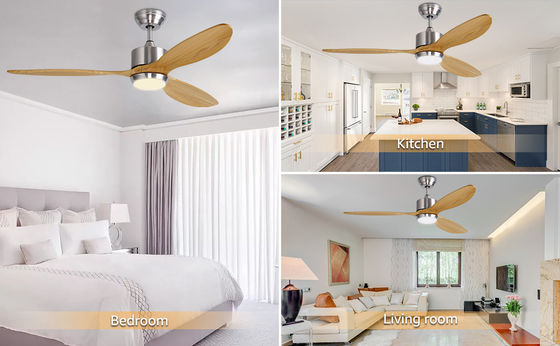 Weiß Schwarz Gold 52 Deckenventilator mit leichten 6-Gang-Gleichstrommotor