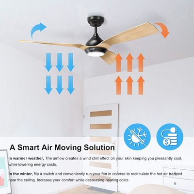 52-Zoll-Deckenventilator Stromgestütztes Design Außen Downrod Mount Deckenventilator mit Licht