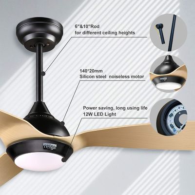 52-Zoll-Deckenventilator Stromgestütztes Design Außen Downrod Mount Deckenventilator mit Licht