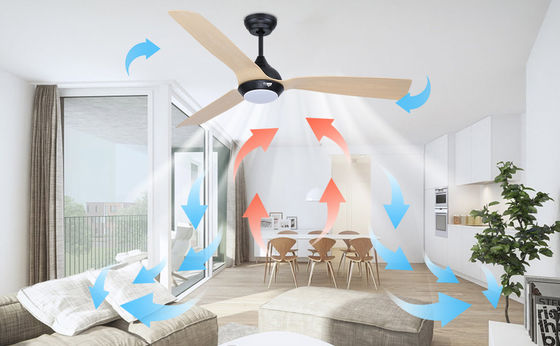 52-Zoll-Deckenventilator Stromgestütztes Design Außen Downrod Mount Deckenventilator mit Licht