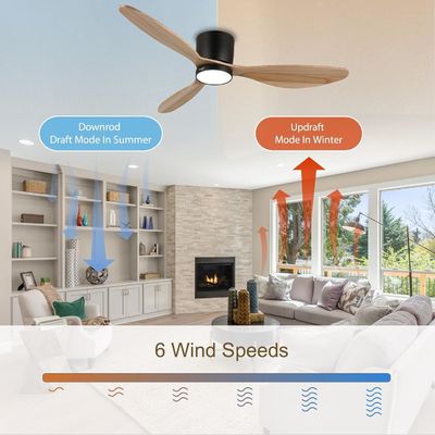 Weiß-Schwarz-Gold 52-Zoll-Deckenventilator mit Energiesparfunktion