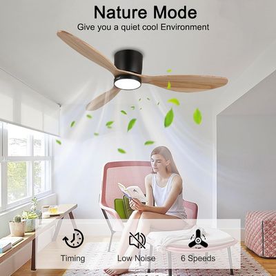 Weiß-Schwarz-Gold 52-Zoll-Deckenventilator mit Energiesparfunktion