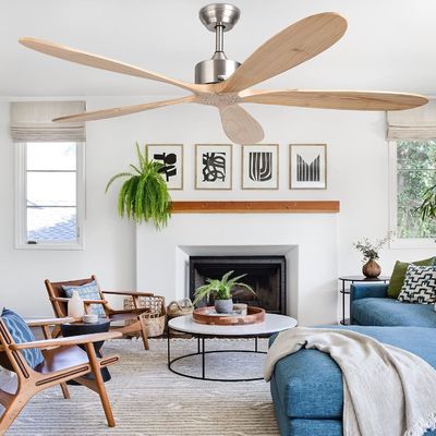 Intelligenter Deckenventilator mit leichter, leiser und energiesparender 6-Geschwindigkeitswahl Kompatibel mit Alexa/Google Home
