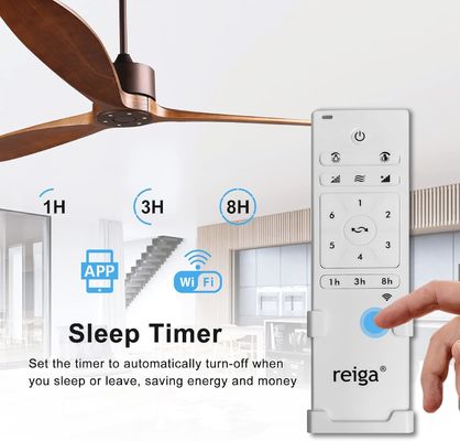 6 Geschwindigkeit Alexa Sprachsteuerung ABS Smart DC Motor Deckenventilator mit Beleuchtung in Gold Schwarz Weiß