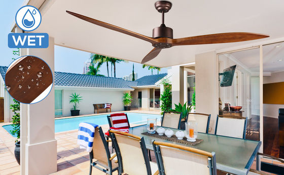 6 Geschwindigkeit Alexa Sprachsteuerung ABS Smart DC Motor Deckenventilator mit Beleuchtung in Gold Schwarz Weiß
