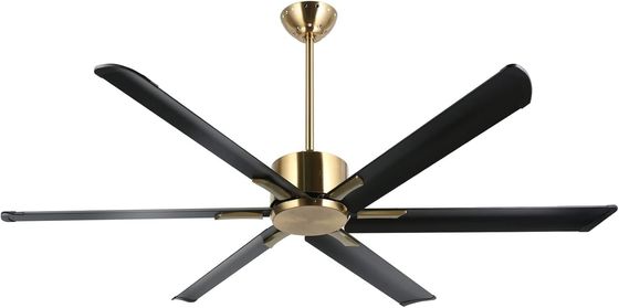 72-Zoll-Smart-Deckenventilator mit Lichtern in Schwarz/Weiß/Gold