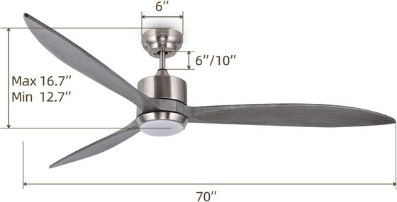 Leise DC Motor Deckenventilator mit Smart APP Steuerung 3-Farbe dimmbare LED-Licht und 6 Geschwindigkeitswahl