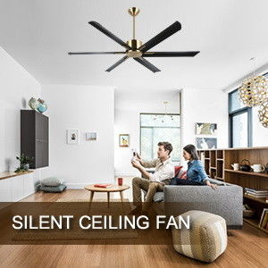 72-Zoll-Smart-Deckenventilator mit Lichtern in Schwarz/Weiß/Gold