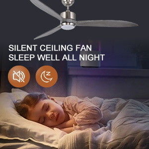 Leise DC Motor Deckenventilator mit Smart APP Steuerung 3-Farbe dimmbare LED-Licht und 6 Geschwindigkeitswahl