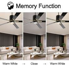Weißer Gleichstrommotor leise Blatt Deckenventilator Licht 72 Zoll mit 3 Farbwechselgeschwindigkeiten