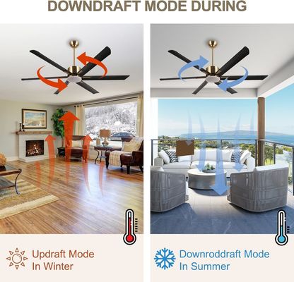 72 Zoll moderner Smart Ceiling Fan mit Licht in weißem ABS