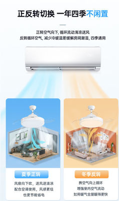 Intelligenter Deckenventilator mit LED-Leuchten und Sprachsteuerung