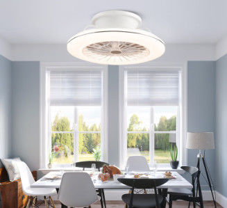 3-Gang-Smart-Weiß-Schwarzgold-ABS-Deckenventilator mit Beleuchtung