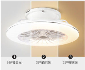 3-Gang-Smart-Weiß-Schwarzgold-ABS-Deckenventilator mit Beleuchtung