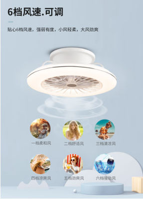 3-Gang-Smart-Weiß-Schwarzgold-ABS-Deckenventilator mit Beleuchtung