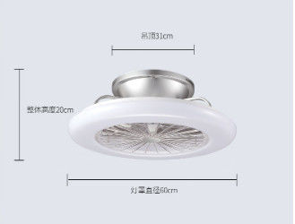 3-Gang-Smart-Weiß-Schwarzgold-ABS-Deckenventilator mit Beleuchtung