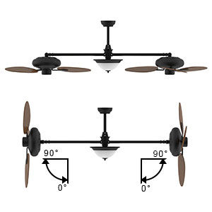 Moderner 86-Zoll-Smart-Deckenventilator mit Licht-Kit und 3-Gang-Gleichstrommotor