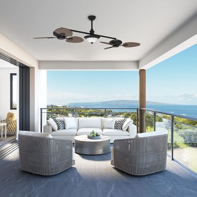 Moderner 86-Zoll-Smart-Deckenventilator mit Licht-Kit und 3-Gang-Gleichstrommotor