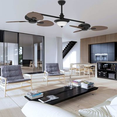 Moderner 86-Zoll-Smart-Deckenventilator mit Licht-Kit und 3-Gang-Gleichstrommotor