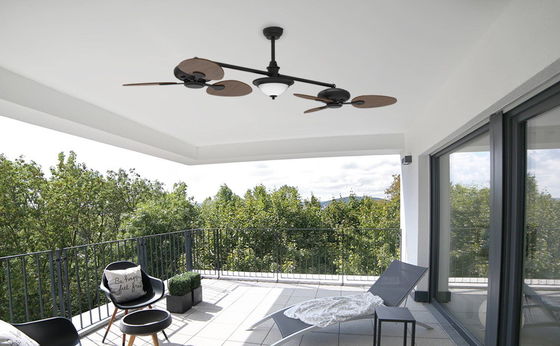 Moderner 86-Zoll-Smart-Deckenventilator mit Licht-Kit und 3-Gang-Gleichstrommotor